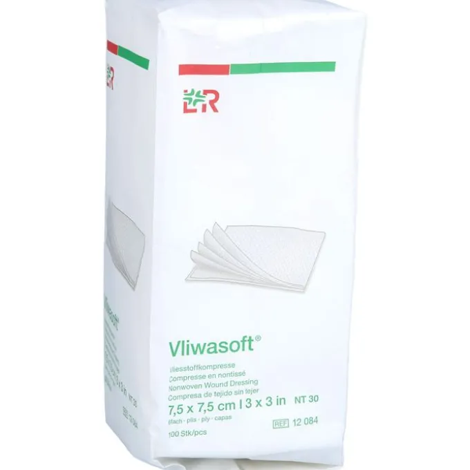 VLIWASOFT Vlieskompressen unsteril 7,5x7,5 cm 6l. 100 St