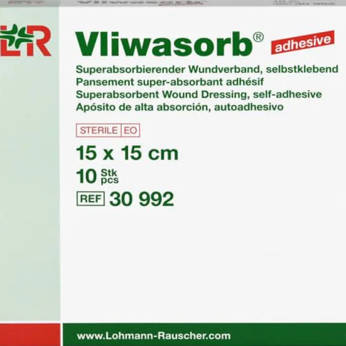 VLIWASORB adhesive superabso.Komp.sk.st.15x15 cm 10 St