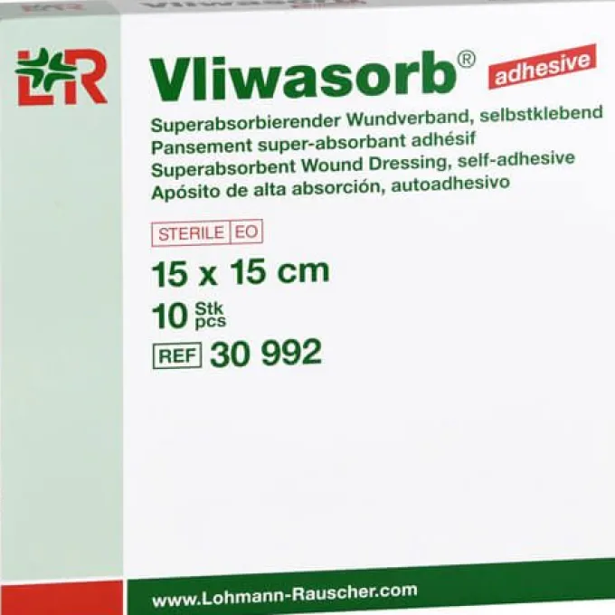 VLIWASORB adhesive superabso.Komp.sk.st.15x15 cm 10 St