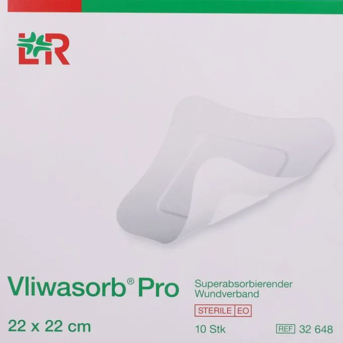 VLIWASORB Pro superabsorb.Komp.steril 22x22 cm 10 St