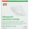 VLIWASORB sensitive border 10x10cm superabs.Wundv. 10 St