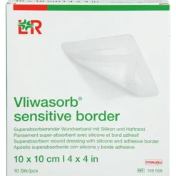 VLIWASORB sensitive border 10x10cm superabs.Wundv. 10 St
