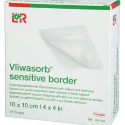 VLIWASORB sensitive border 10x10cm superabs.Wundv. 10 St