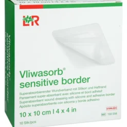 VLIWASORB sensitive border 10x10cm superabs.Wundv. 10 St