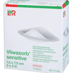 VLIWASORB sensitive 7,5x7,5 cm superabsorb.Wundv. 10 St