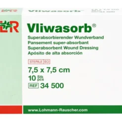 VLIWASORB superabsorb.Saugkomp.steril 7,5x7,5 cm 10 St