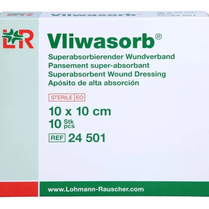 VLIWASORB superabsorb.Saugkomp.steril 10x10 cm 10 St