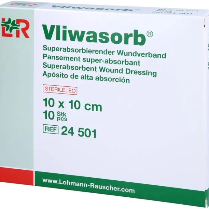 VLIWASORB superabsorb.Saugkomp.steril 10x10 cm 10 St