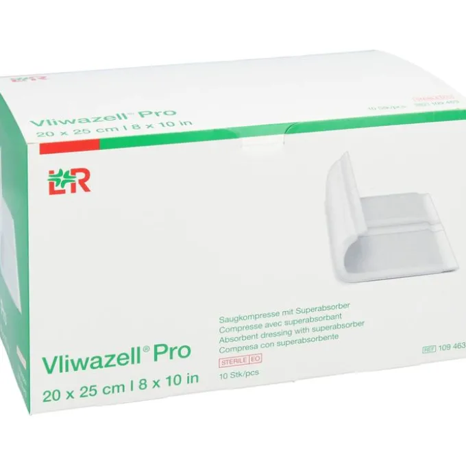 VLIWAZELL Pro superabsorb.Kompr.steril 20x25 cm 10 St