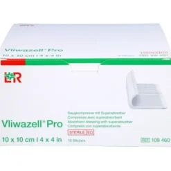 VLIWAZELL Pro superabsorb.Kompr.steril 10x10 cm 10 St