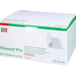 VLIWAZELL Pro superabsorb.Kompr.steril 10x10 cm 10 St