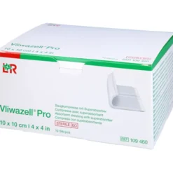 VLIWAZELL Pro superabsorb.Kompr.steril 10x10 cm 10 St