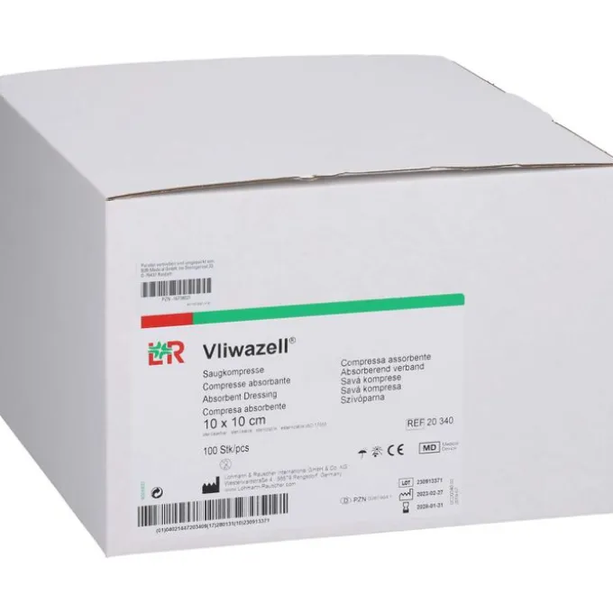 VLIWAZELL Saugkompressen unsteril 10x10 cm 100 St