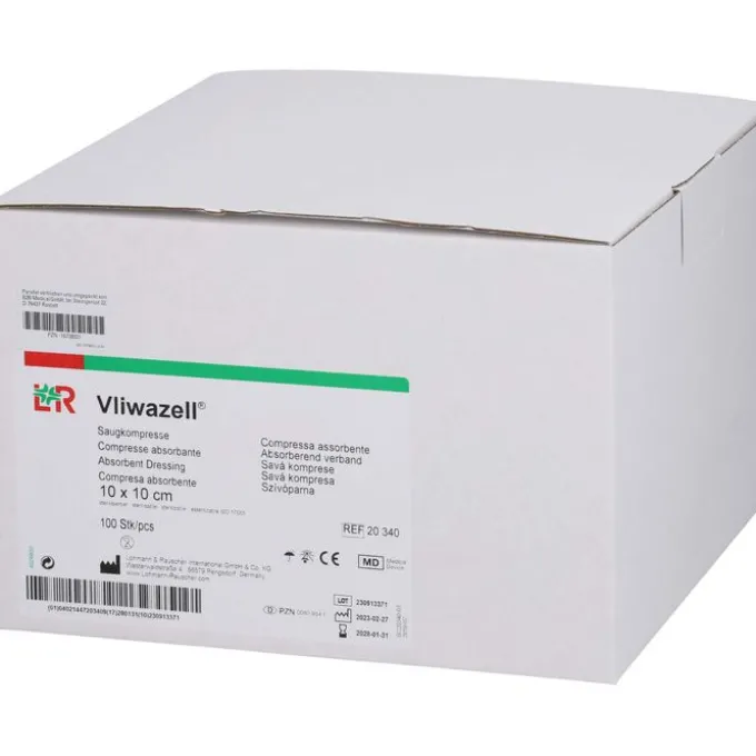 VLIWAZELL Saugkompressen unsteril 10x10 cm 100 St