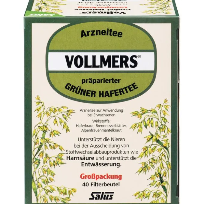 VOLLMERS präparierter grüner Hafertee Filterbeutel 40 Stück