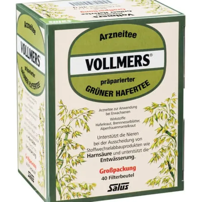 VOLLMERS präparierter grüner Hafertee Filterbeutel 40 Stück