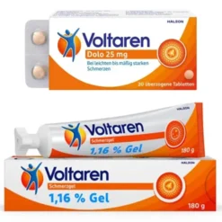 VOLTAREN Schmerzgel + Dolo 25 mg überzogene Tabletten 180g+20St