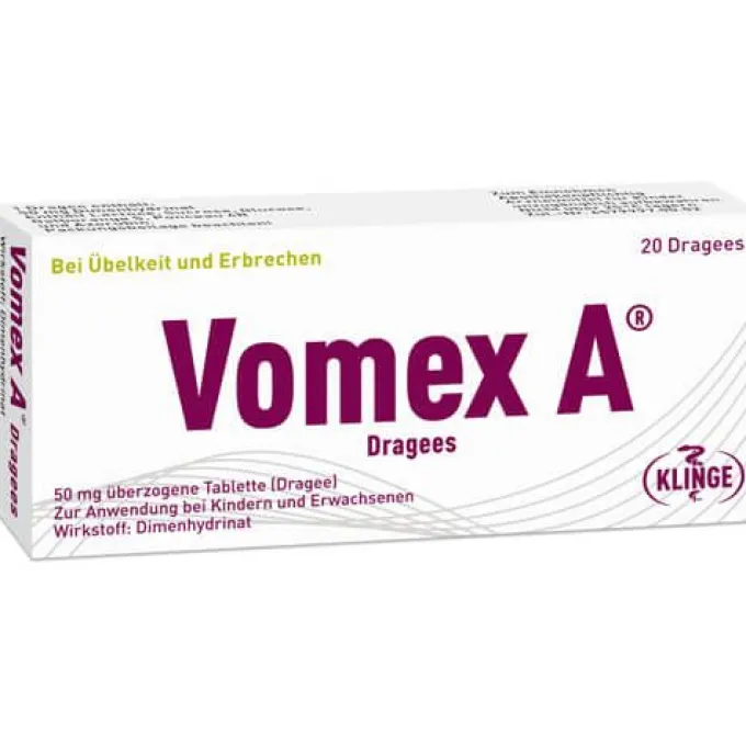 VOMEX A Dragees 50 mg überzogene Tabletten 20 St