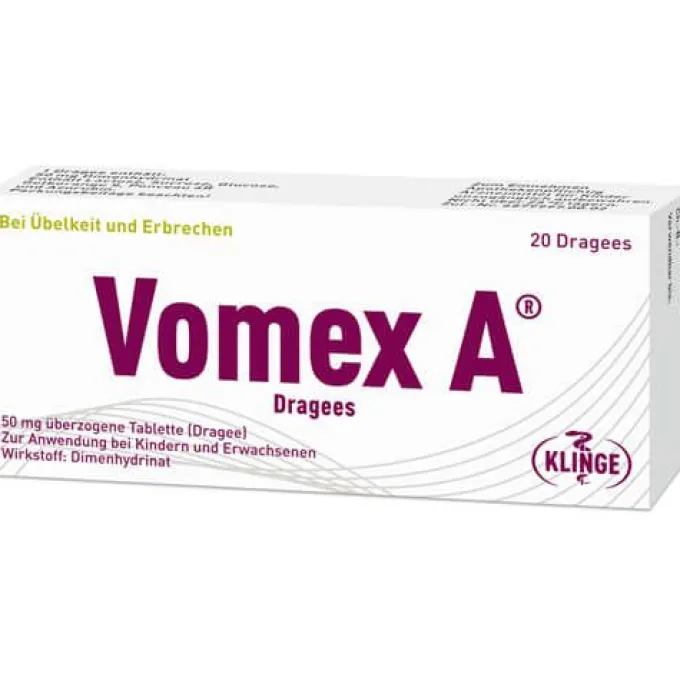VOMEX A Dragees 50 mg überzogene Tabletten 20 St