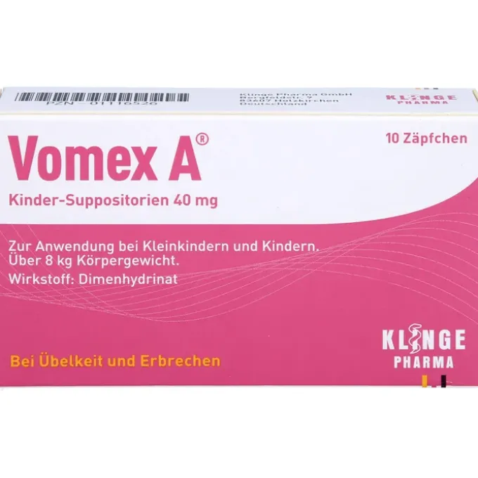 VOMEX A Kinder-Suppositorien 40 mg 10 St