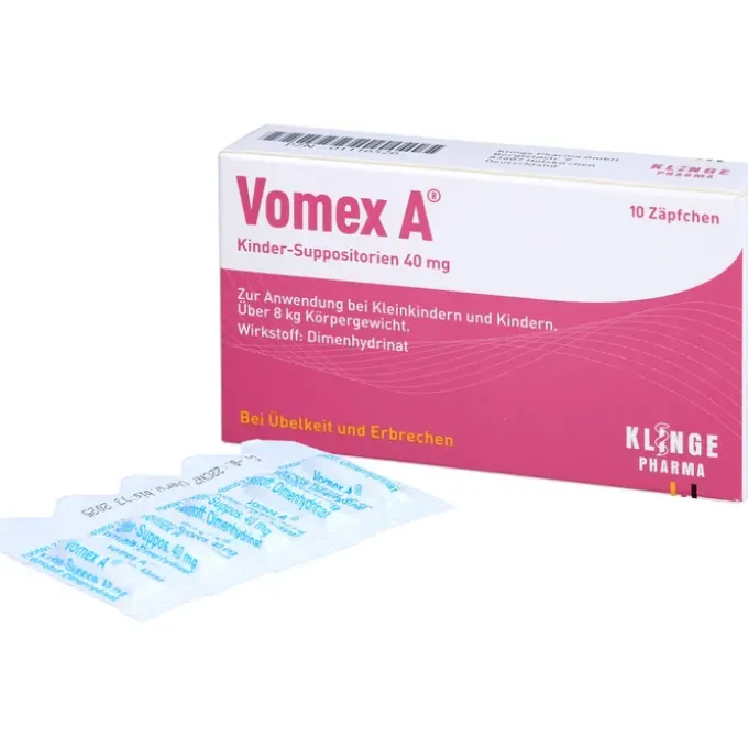 VOMEX A Kinder-Suppositorien 40 mg 10 St