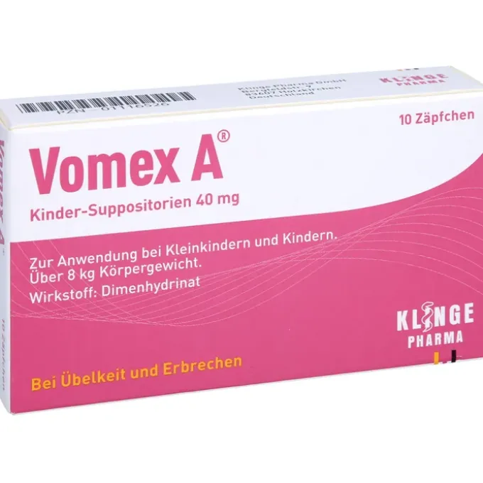 VOMEX A Kinder-Suppositorien 40 mg 10 St