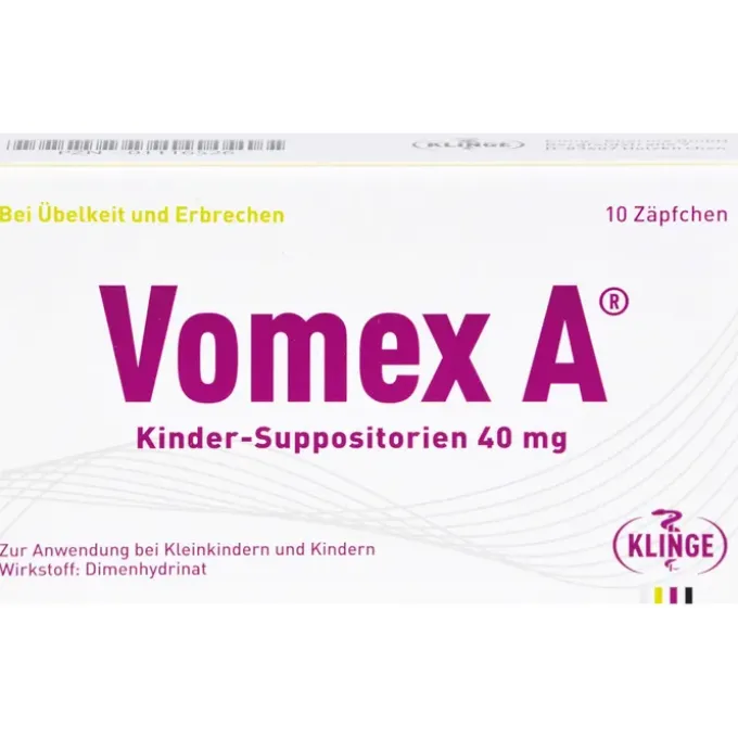 VOMEX A Kinder-Suppositorien 40 mg 10 St