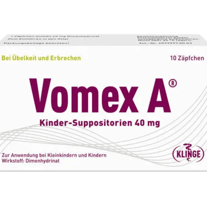 VOMEX A Kinder-Suppositorien 40 mg 10 St