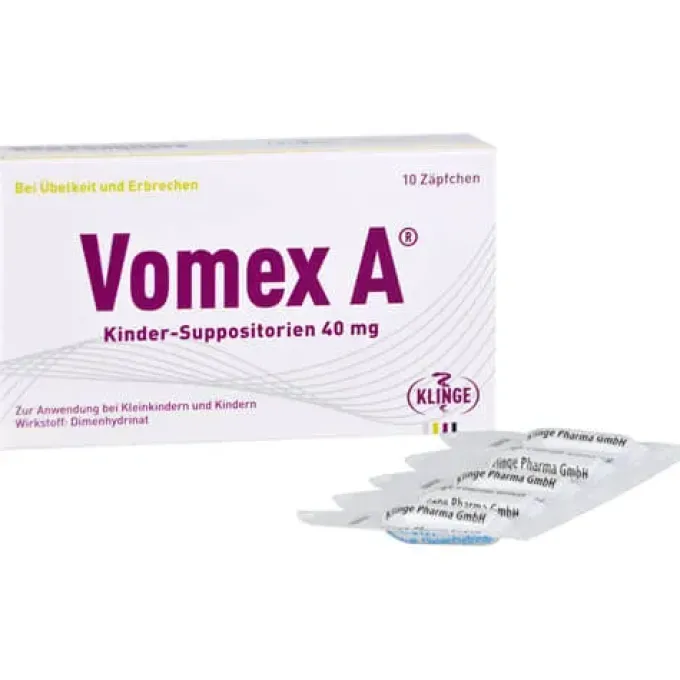VOMEX A Kinder-Suppositorien 40 mg 10 St