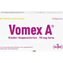 VOMEX A Kinder-Suppositorien 70 mg forte 10 St