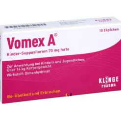 VOMEX A Kinder-Suppositorien 70 mg forte 10 St