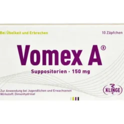 VOMEX A 150 mg Suppositorien 10 St