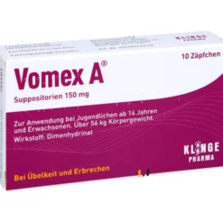 VOMEX A 150 mg Suppositorien 10 St