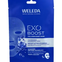 WELEDA Exo Boost Collagen Tuchmaske blauer Enzian 20 ml