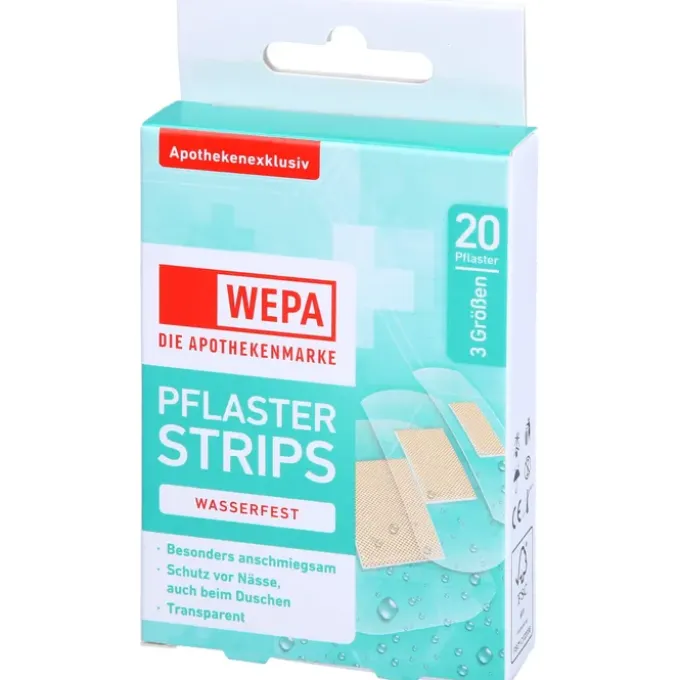 WEPA Pflasterstrips wasserfest 3 Größen 20 St