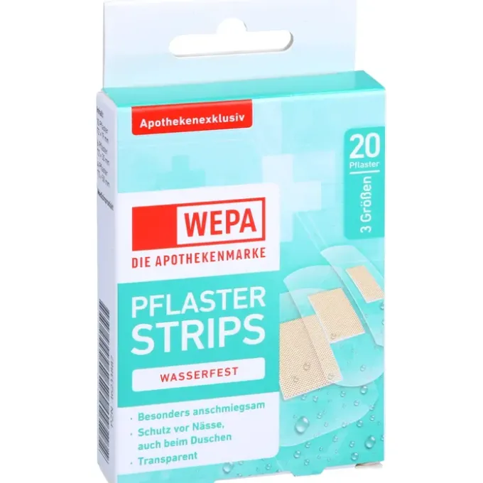 WEPA Pflasterstrips wasserfest 3 Größen 20 St