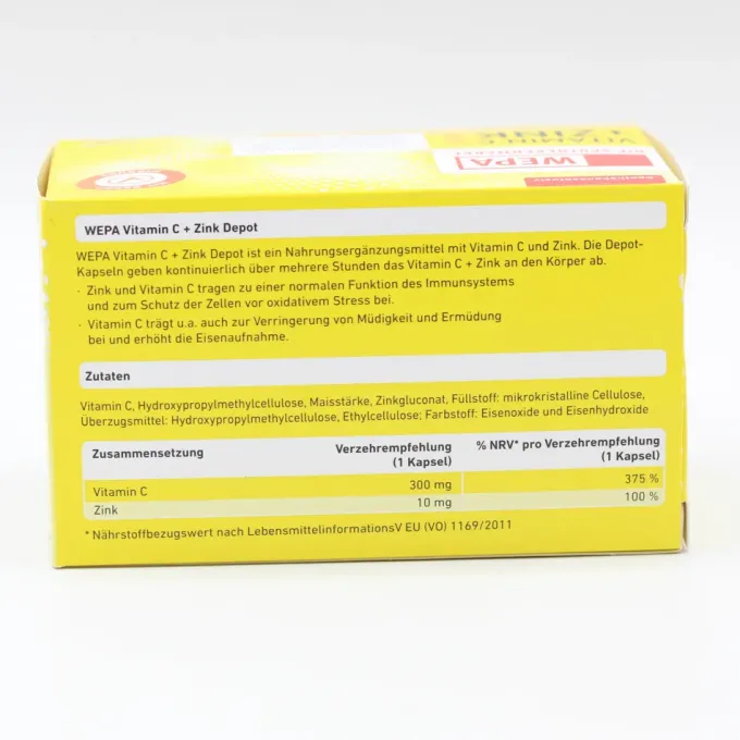 WEPA Vitamin C+Zink Kapseln 60 Stück
