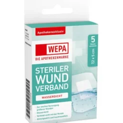 WEPA Wundverband wasserdicht 7,2x5 cm steril 5 St