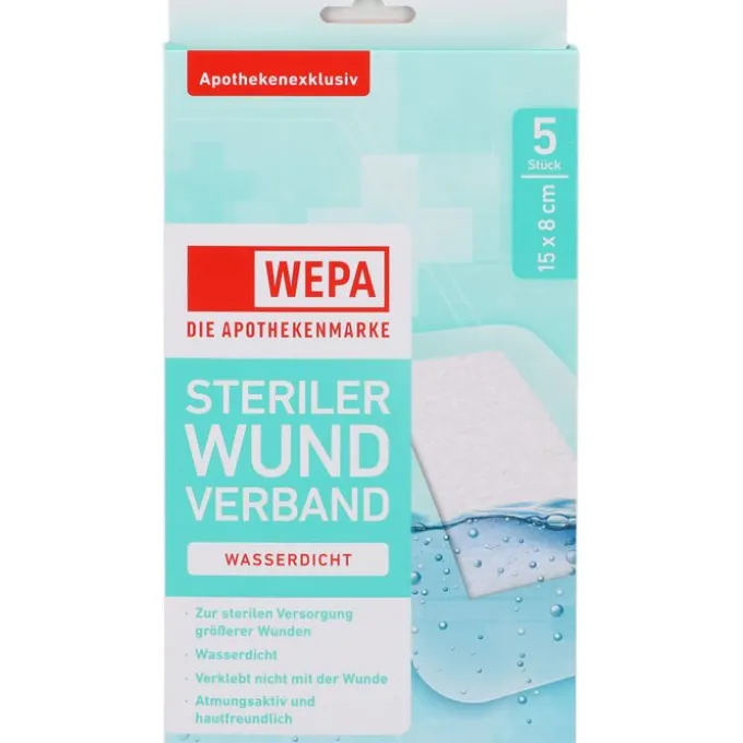 WEPA Wundverband wasserdicht 8x15 cm steril 5 St