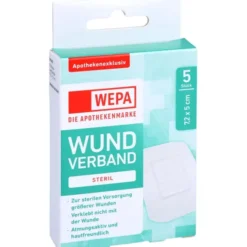 WEPA Wundverband 7,2x5 cm steril 5 St
