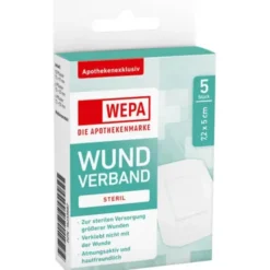 WEPA Wundverband 7,2x5 cm steril 5 St