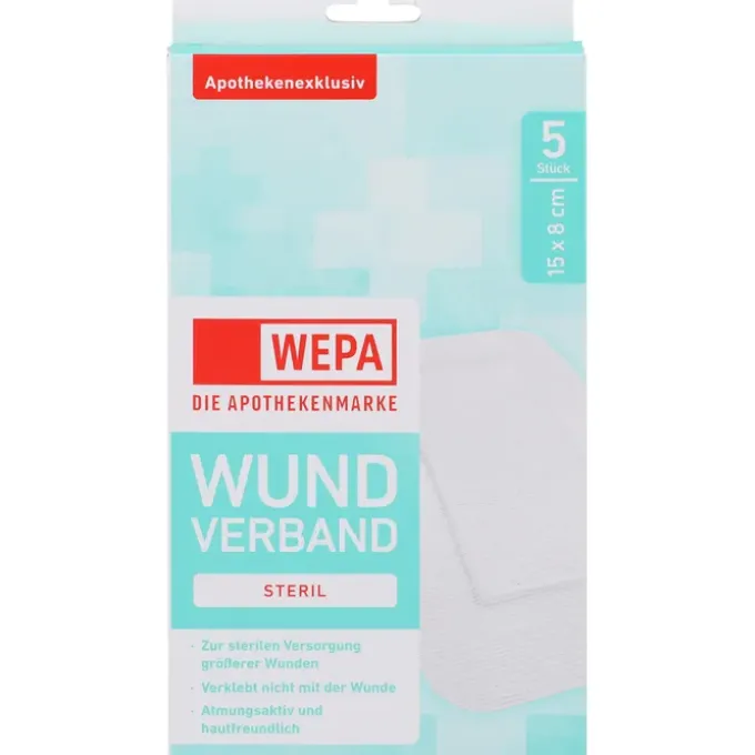 WEPA Wundverband 8x15 cm steril 5 St