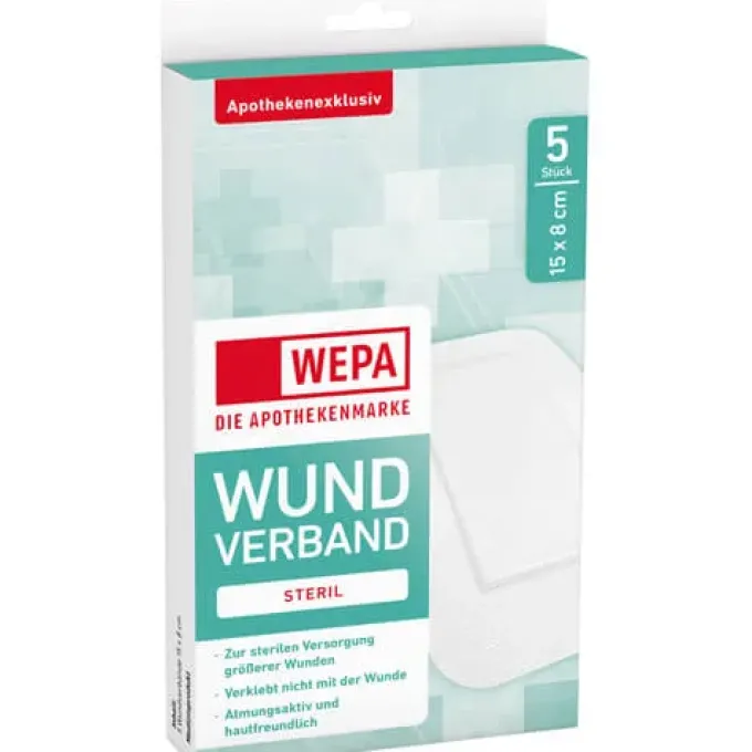 WEPA Wundverband 8x15 cm steril 5 St