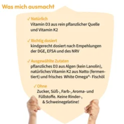 WHITE OMEGA Kids Vitamin D3+K2 Kapseln 45 Stück