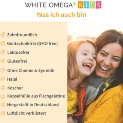 WHITE OMEGA Kids Vitamin D3+K2 Kapseln 45 Stück