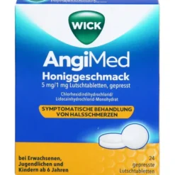 WICK AngiMed Honiggeschmack 5 mg/1 mg Lutschtabl. 24 St