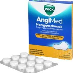 WICK AngiMed Honiggeschmack 5 mg/1 mg Lutschtabl. 24 St
