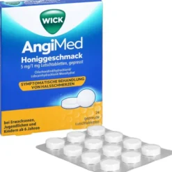 WICK AngiMed Honiggeschmack 5 mg/1 mg Lutschtabl. 24 St