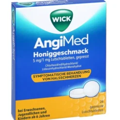 WICK AngiMed Honiggeschmack 5 mg/1 mg Lutschtabl. 24 St