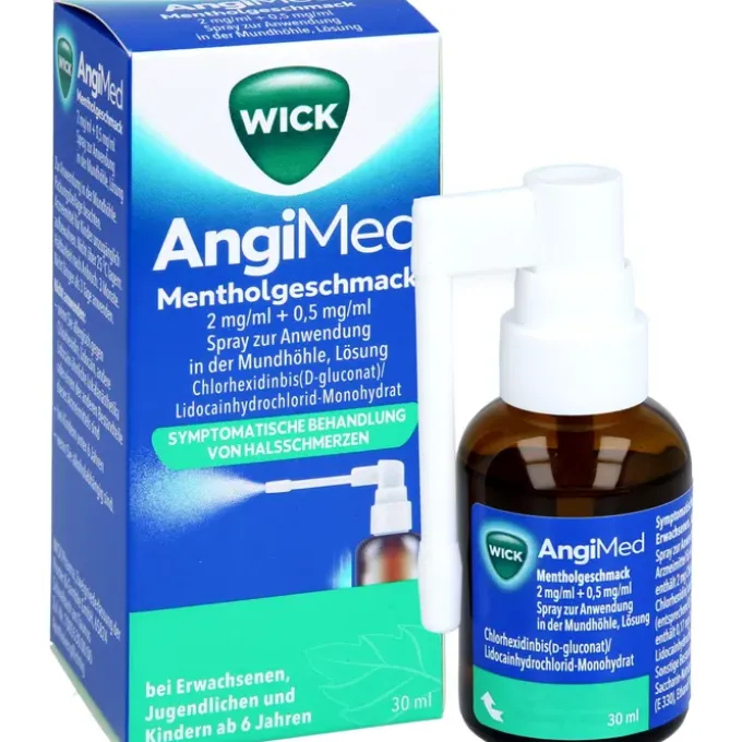 WICK AngiMed Mentholgeschmack 2mg/ml+0,5mg/ml Spr. 30 ml